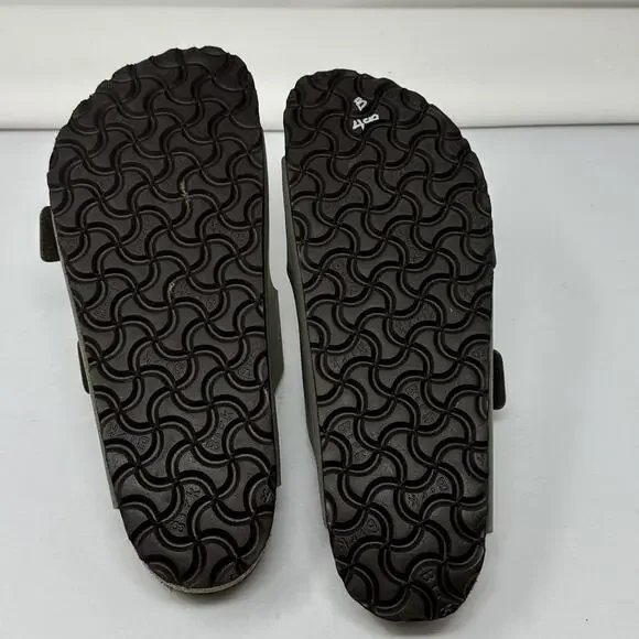 Birkenstock Arizona Slippers Birko Flor Nubuck Stone Size 41 - Picture 9 of 11